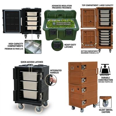 Kunststoff Isolierter Lebensmittelbehälter 25L Leichtgewicht Rotomolded Thermal Box Kompaktes Verpflegungsbehälter