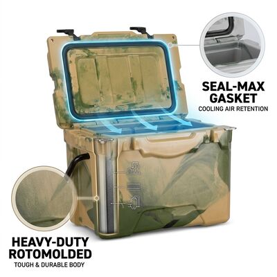 Portable 38L Rotomolded Kühlschrank Außen Eisbrust undicht Abfluss Stecker Familie Picknick-Kühlschrank