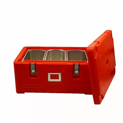 Laden PET der Spitzen-30L isolierte Nahrungsmittelthermo Kasten mit Edelstahl innere GN Pan