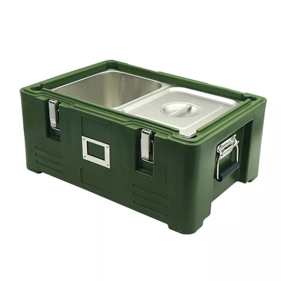 Laden PET der Spitzen-30L isolierte Nahrungsmittelthermo Kasten mit Edelstahl innere GN Pan