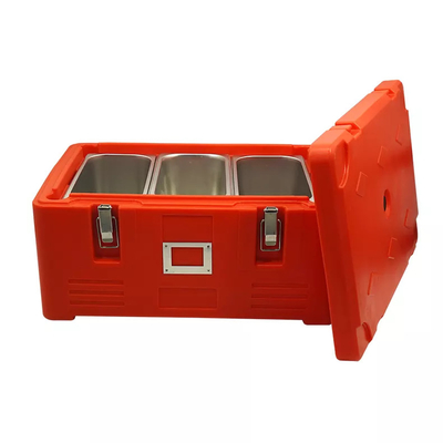 Edelstahl GN isolierte Nahrungsmittel-Pan Carrier Rotomold Plastic-PET thermischen Kasten 30L