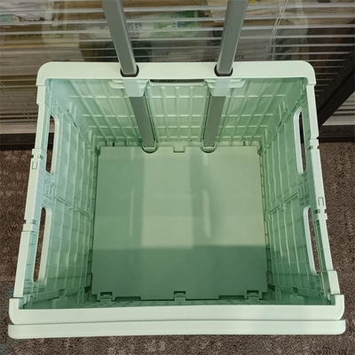 Supermarkt-Seat-Plastikeinkaufswagen-faltbare Laufkatzen mit Griff-Rädern