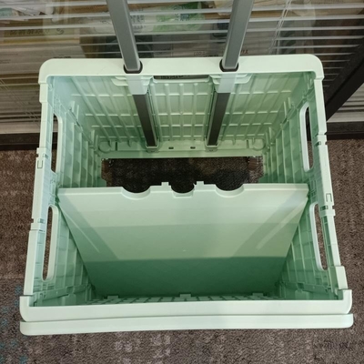 Supermarkt-Seat-Plastikeinkaufswagen-faltbare Laufkatzen mit Griff-Rädern