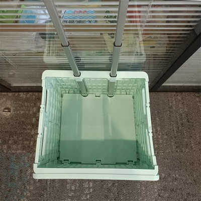 Supermarkt-Seat-Plastikeinkaufswagen-faltbare Laufkatzen mit Griff-Rädern