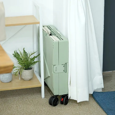 6 Räder, die Plastikeinkaufswagen mit Seat Mini Folding Hand Luggage Cars klettern