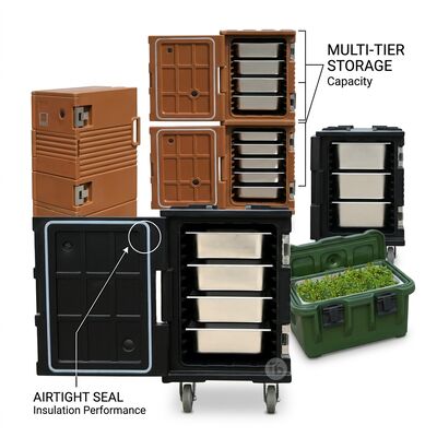 Isolierte Cater Box 28L Kompakt Rotomolded Catering Box Lebensmittelbehälter thermische Lieferbox