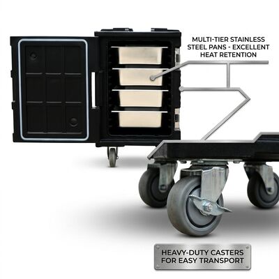 82L Isolierte Lebensmittelpfanne Träger Rotomolded Thermal Box für die Verpflegung heiße kalte Lebensmittel Transport