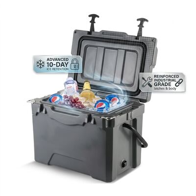 28L Rotomolded Kühlbox Tragbare Outdoor-Eiskiste Lebensmittelqualität LLDPE Camping Angelkühler