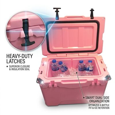 28L Rotomolded Kühlbox Tragbare Outdoor-Eiskiste Lebensmittelqualität LLDPE Camping Angelkühler