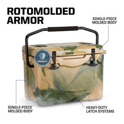 28L Rotomolded Kühlbox Tragbare Outdoor-Eiskiste Lebensmittelqualität LLDPE Camping Angelkühler