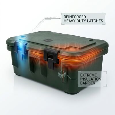 30L Militärische isolierte Lebensmittelbehälter Portable GN Pan Carrier Warme Mahlzeiten Lieferung Armee Feldfütterung