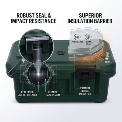 25L Militärisch isolierte Lebensmittelbehälter Portable GN Pan Carrier Warme Mahlzeiten Lieferung Armee Feldfütterung