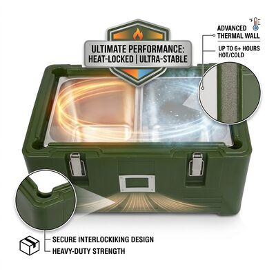 Wärmespeichernde 45L isolierte Speisenwanne GN Behälter Catering Thermotransportbox