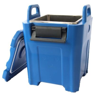 Einklappbarer, isolierter 25-Liter-Lebensmittelbehälterträger, leichte, rotationsgeformte GN-Behälter-Transportbox für die kleine Gastronomie