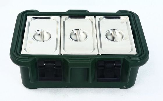 Überlastbelastung 30L Isolierte Lebensmittelpfanne Träger Rotomolded Transport Container Kompatibel GN 1/1 Pfannen