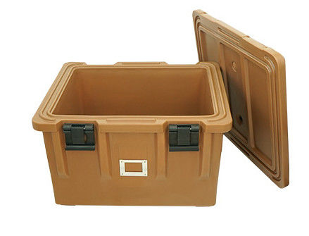 Abnehmbare Deckel 65L Rad Isolierter Lebensmittel Transportbehälter Vier Caster Rotomolded Catering Box