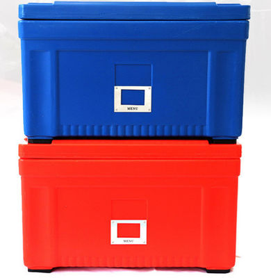 Isolierte 45-Liter-Lebensmitteltransportbox mit Nylongriff, abnehmbarer Deckel, rotationsgeformter Catering-Behälter aus LLDPE