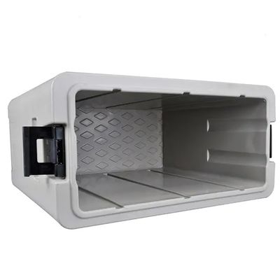 CE-geprüfter Thermo-Lebensmitteltransportbehälter mit 110 l Nylongriff, abnehmbarer Deckel, vierrädrige Catering-Box