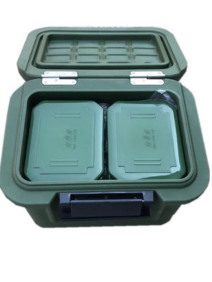 Erweiterte Aufbewahrung 55L Isolierter Lebensmitteltransportbehälter Doppelzugang Rotomolded Catering Thermal Box