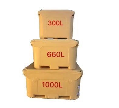 Oberladen PE PU Schaumstoff Isolierter Lebensmitteltransportbehälter 1000L Kapazität mit Gummigriff