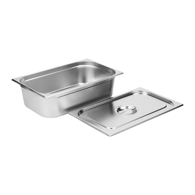 1/4 2/4 Edelstahl-Nahrung Pan, Edelstahl 201 304 GN-Behälter