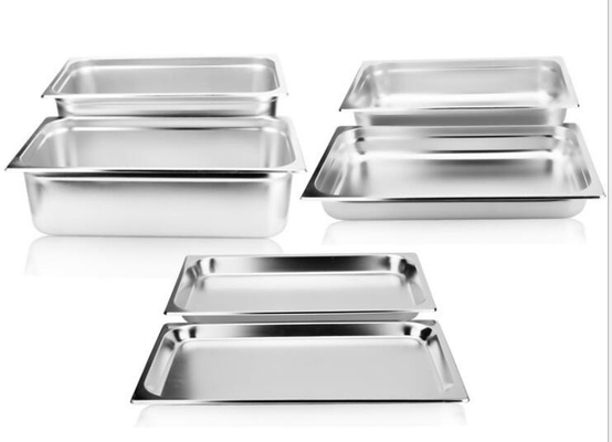 US-Stil Nahrung Pan Superior Heat Conductivity GN2/1 GN2/3 SS