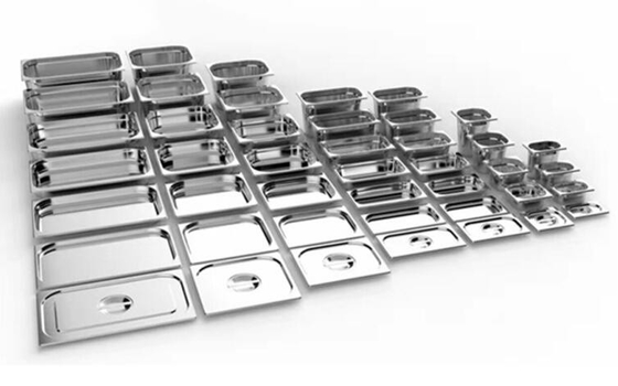 US-Stil Nahrung Pan Superior Heat Conductivity GN2/1 GN2/3 SS