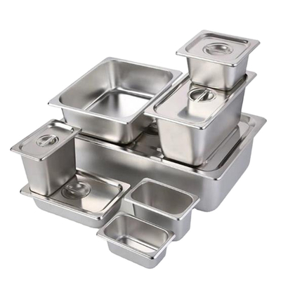 US-Stil Nahrung Pan Superior Heat Conductivity GN2/1 GN2/3 SS