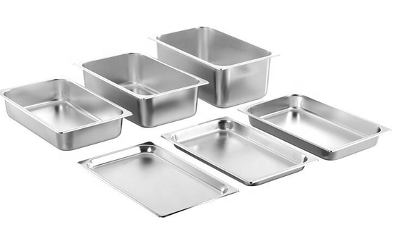 Alle Größen-Entstören-Edelstahl-Nahrung Pan, Edelstahl-Dampf-Tabellen-Wannen mit Deckeln