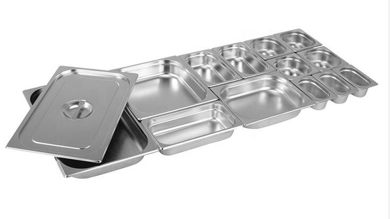 Alle Größen-Entstören-Edelstahl-Nahrung Pan, Edelstahl-Dampf-Tabellen-Wannen mit Deckeln