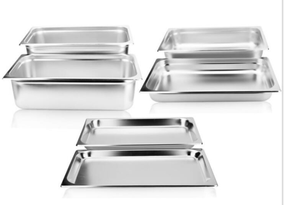Alle Größen-Entstören-Edelstahl-Nahrung Pan, Edelstahl-Dampf-Tabellen-Wannen mit Deckeln