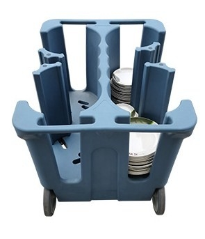 Mobiles Teller-Transportgestell-Cart With Divider-Doppelgriffe NSF
