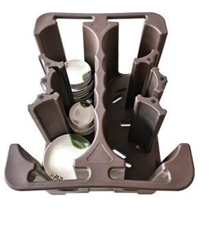 Mobiles Teller-Transportgestell-Cart With Divider-Doppelgriffe NSF